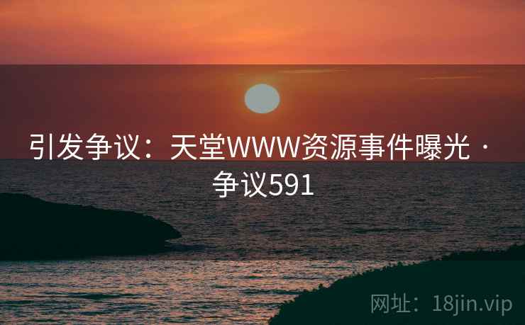 引发争议：天堂WWW资源事件曝光 · 争议591  第1张